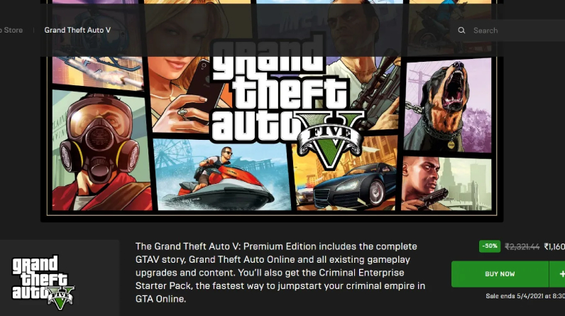 GTA 5 (Grand Theft Auto V) PC Download from Epic Games Store