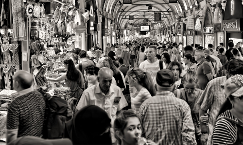 crowded market